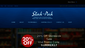 What Stak-pak.com website looked like in 2017 (6 years ago)