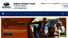 What Subaruorangecoast.com website looked like in 2017 (6 years ago)