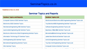 What Seminartopics.co.in website looked like in 2017 (6 years ago)