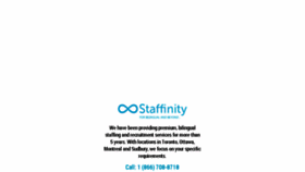 What Staffinity.ca website looked like in 2017 (6 years ago)