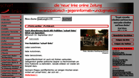 What Scharf-links.de website looked like in 2017 (7 years ago)