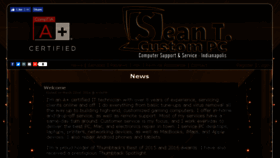 What Seantcustompc.com website looked like in 2017 (6 years ago)