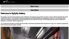 What Syzygygallery.com website looked like in 2017 (6 years ago)