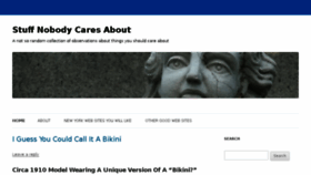 What Stuffnobodycaresabout.com website looked like in 2017 (6 years ago)