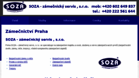 What Soza.cz website looked like in 2017 (6 years ago)