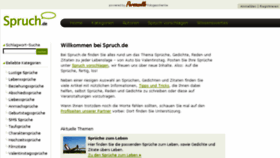 What Spruch.de website looked like in 2017 (6 years ago)