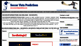 What Soccervistapredictions.com website looked like in 2017 (6 years ago)