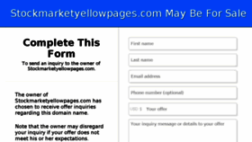 What Stockmarketyellowpages.com website looked like in 2017 (6 years ago)
