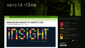 What Skepticblog.org website looked like in 2017 (6 years ago)