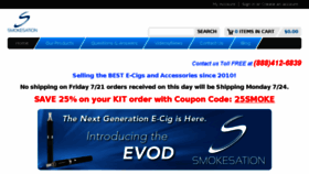What Smokesation.com website looked like in 2017 (6 years ago)