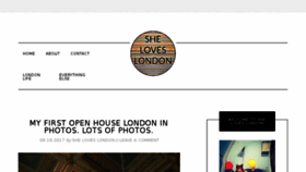 What Sheloveslondon.com website looked like in 2017 (6 years ago)