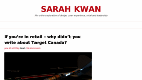 What Sarahkwan.com website looked like in 2017 (6 years ago)