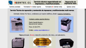 What Sertei.cl website looked like in 2017 (6 years ago)