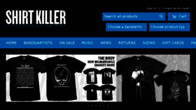 What Shirtkiller.com website looked like in 2017 (6 years ago)