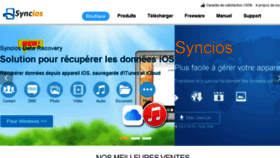 What Syncios.fr website looked like in 2017 (6 years ago)