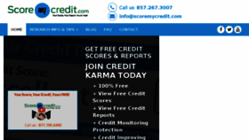 What Scoremycredit.com website looked like in 2017 (6 years ago)