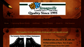 What Strongsvillecommunitytheatre.com website looked like in 2017 (6 years ago)