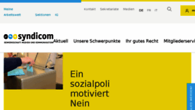What Syndicom.ch website looked like in 2017 (6 years ago)