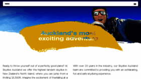 What Skydiveauckland.com website looked like in 2017 (6 years ago)