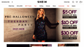 What Shein.com website looked like in 2017 (6 years ago)