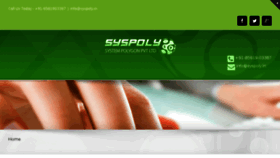 What Syspoly.in website looked like in 2017 (6 years ago)