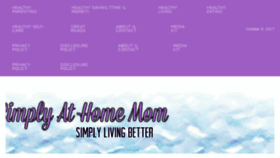 What Simplyathomemom.com website looked like in 2017 (6 years ago)