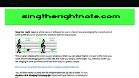 What Singtherightnote.com website looked like in 2017 (6 years ago)