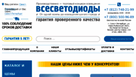 What Spb.vsesvetodiody.ru website looked like in 2017 (6 years ago)