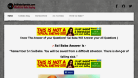 What Saibabaspeaks.com website looked like in 2017 (6 years ago)