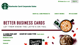 What Starbuckscardb2b.com website looked like in 2017 (6 years ago)