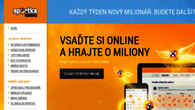 What Sportka.cz website looked like in 2017 (6 years ago)