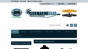 What Submarinegear.com website looked like in 2017 (6 years ago)