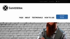 What Saniderm.com website looked like in 2017 (6 years ago)