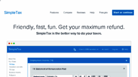 What Simpletax.ca website looked like in 2017 (6 years ago)
