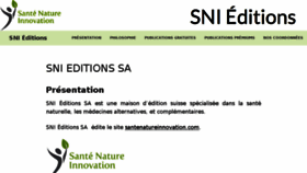 What Sni-editions.com website looked like in 2017 (6 years ago)