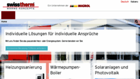 What Swisstherm.ch website looked like in 2017 (6 years ago)