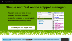 What Snippleaf.com website looked like in 2017 (6 years ago)