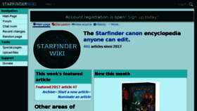 What Starfinderwiki.com website looked like in 2017 (6 years ago)