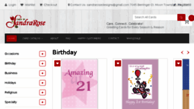 What Sandrarosedesigns.com website looked like in 2017 (6 years ago)