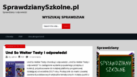 What Sprawdzianyszkolne.pl website looked like in 2017 (6 years ago)