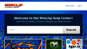 What Support.miniclip.com website looked like in 2017 (6 years ago)