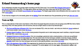 What Sommarskog.se website looked like in 2017 (6 years ago)
