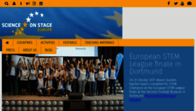 What Science-on-stage.eu website looked like in 2017 (6 years ago)