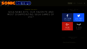 What Sonicretro.org website looked like in 2017 (8 years ago)