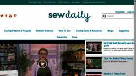 What Sewdaily.com website looked like in 2017 (6 years ago)