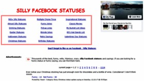 What Sillyfacebookstatuses.com website looked like in 2017 (6 years ago)