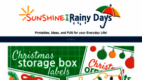 What Sunshineandrainydays.com website looked like in 2017 (6 years ago)