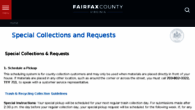 What Specialpickup.fairfaxcounty.gov website looked like in 2017 (6 years ago)