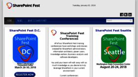 What Sharepointfest.com website looked like in 2018 (6 years ago)