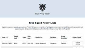 What Squidproxyserver.com website looked like in 2018 (6 years ago)